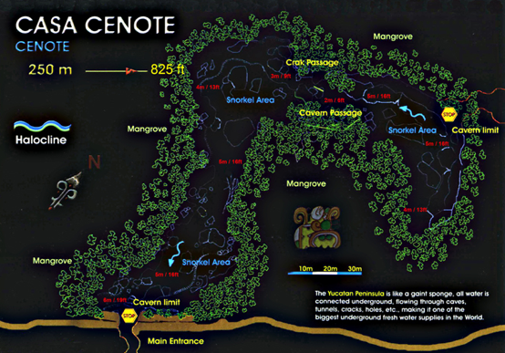 Casa Cenote Map